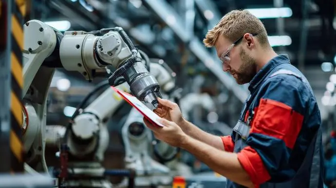 Equipo industrial en operación